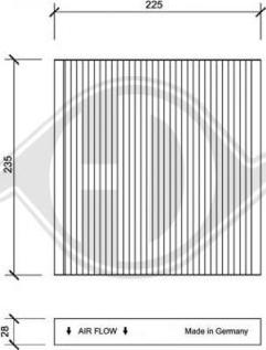 Diederichs DCI1106 - Filtrs, Salona telpas gaiss www.autospares.lv