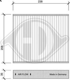 Diederichs DCI1103 - Filter, interior air www.autospares.lv