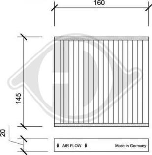 Diederichs DCI1130 - Filtrs, Salona telpas gaiss www.autospares.lv