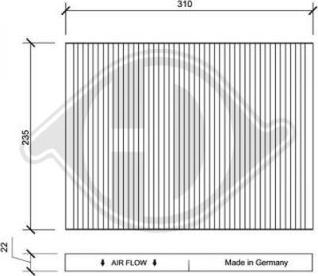 Diederichs DCI1132 - Filtrs, Salona telpas gaiss www.autospares.lv