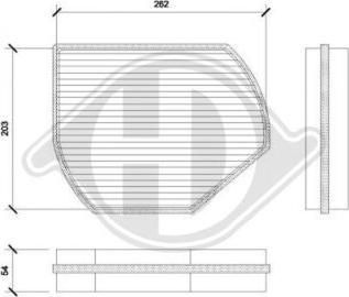 Diederichs DCI1800 - Filtrs, Salona telpas gaiss www.autospares.lv