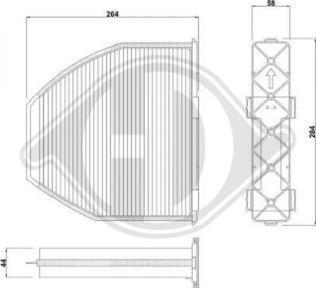 Diederichs DCI1821 - Filtrs, Salona telpas gaiss www.autospares.lv