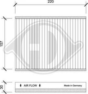 Diederichs DCI1245 - Filtrs, Salona telpas gaiss www.autospares.lv