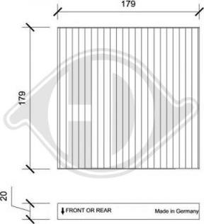 Diederichs DCI1224 - Filtrs, Salona telpas gaiss www.autospares.lv