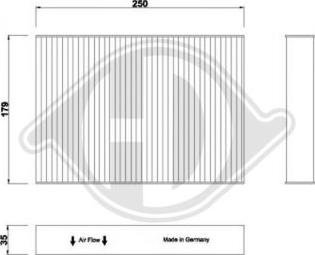 Diederichs DCI1270 - Filtrs, Salona telpas gaiss www.autospares.lv