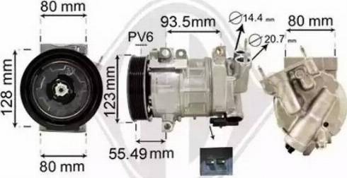 Diederichs DCK1446 - Kompresors, Gaisa kond. sistēma www.autospares.lv