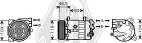 Diederichs DCK1454 - Kompresors, Gaisa kond. sistēma autospares.lv