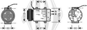 Diederichs DCK1476 - Compressor, air conditioning www.autospares.lv