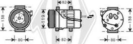 Diederichs DCK1592 - Compressor, air conditioning www.autospares.lv