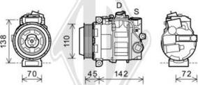 Diederichs DCK1685 - Kompresors, Gaisa kond. sistēma autospares.lv