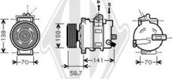 Diederichs DCK1067 - Kompresors, Gaisa kond. sistēma www.autospares.lv