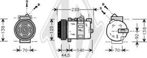 Diederichs DCK1341 - Compressor, air conditioning www.autospares.lv