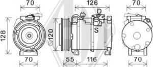 Diederichs DCK1294 - Kompresors, Gaisa kond. sistēma www.autospares.lv