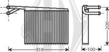 Diederichs DCM1140 - Heat Exchanger, interior heating www.autospares.lv