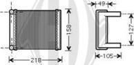 Diederichs DCM1141 - Heat Exchanger, interior heating www.autospares.lv