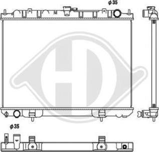 Diederichs DCM1841 - Radiators, Motora dzesēšanas sistēma autospares.lv