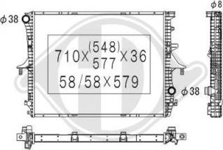 Diederichs DCM3444 - Radiators, Motora dzesēšanas sistēma www.autospares.lv