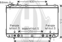 Diederichs DCM3615 - Radiators, Motora dzesēšanas sistēma autospares.lv