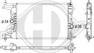 Diederichs DCM2697 - Radiators, Motora dzesēšanas sistēma autospares.lv