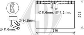 Diederichs DCV1116 - Iztvaikotājs, Gaisa kondicionēšanas sistēma www.autospares.lv