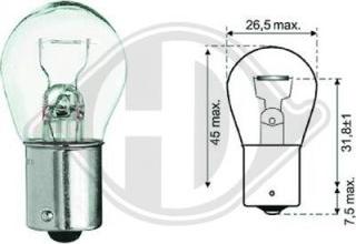 Diederichs LID10047 - Kvēlspuldze, Pagriezienu signāla lukturis www.autospares.lv