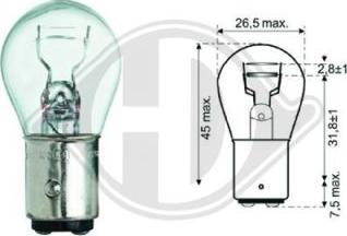 Diederichs LID10050 - Kvēlspuldze, Pagriezienu signāla lukturis autospares.lv