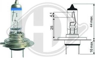 Diederichs LID10063 - Kvēlspuldze, Tālās gaismas lukturis www.autospares.lv