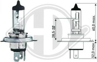 Diederichs LID10009 - Kvēlspuldze, Tālās gaismas lukturis www.autospares.lv