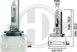 Diederichs LID10003 - Kvēlspuldze, Tālās gaismas lukturis www.autospares.lv