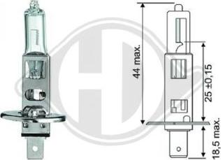 Diederichs LID10012 - Kvēlspuldze, Tālās gaismas lukturis autospares.lv