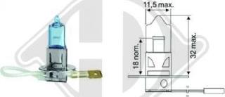 Diederichs LID10017 - Kvēlspuldze, Tālās gaismas lukturis autospares.lv