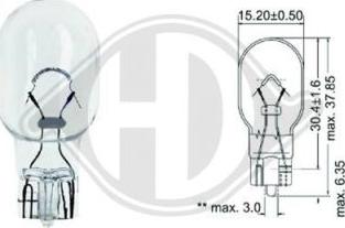 Diederichs LID10089 - Bulb, indicator www.autospares.lv