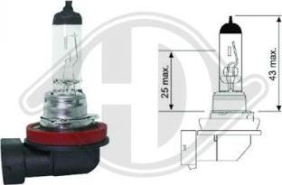 Diederichs LID10038 - Kvēlspuldze, Tālās gaismas lukturis autospares.lv