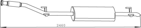 Dinex 50481 - Izplūdes gāzu trokšņa slāpētājs (pēdējais) www.autospares.lv