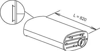 Dinex 64380 - Izplūdes gāzu trokšņa slāpētājs (pēdējais) www.autospares.lv