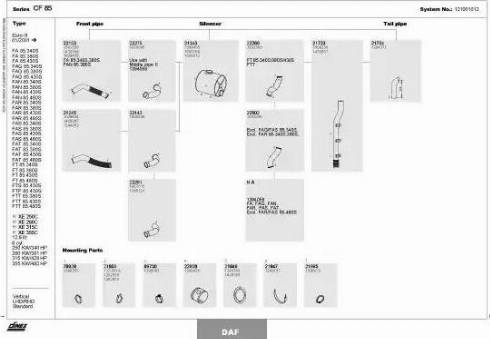 Dinex 121001013 - Izplūdes gāzu sistēma www.autospares.lv