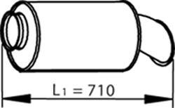 Dinex 81718 - Izplūdes gāzu trokšņa slāpētājs (pēdējais) www.autospares.lv