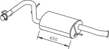 Dinex 33329 - Izplūdes gāzu trokšņa slāpētājs (pēdējais) autospares.lv