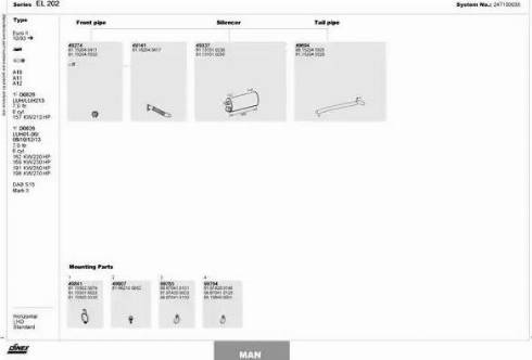 Dinex 247100035 - Izplūdes gāzu sistēma www.autospares.lv