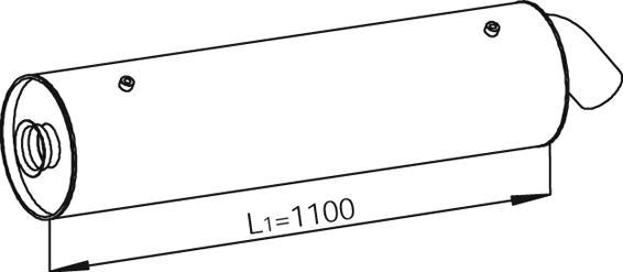 Dinex 21454 - Izplūdes gāzu trokšņa slāpētājs (pēdējais) www.autospares.lv