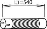 Dinex 21129 - Gofrēta caurule, Izplūdes sistēma www.autospares.lv