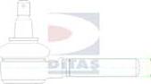 Ditas A2-2484 - Stūres šķērsstiepņa uzgalis www.autospares.lv