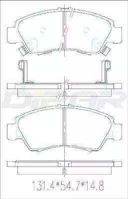 Ditas DFB5242 - Тормозные колодки, дисковые, комплект www.autospares.lv