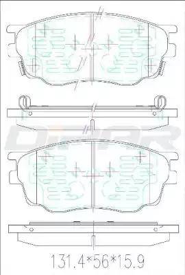 Ditas DFB6319 - Bremžu uzliku kompl., Disku bremzes autospares.lv