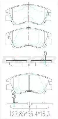 Ditas DFB1958 - Тормозные колодки, дисковые, комплект www.autospares.lv