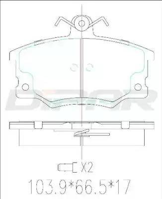 Ditas DFB1416 - Тормозные колодки, дисковые, комплект www.autospares.lv