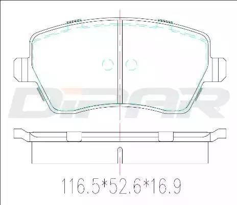 Ditas DFB1522 - Brake Pad Set, disc brake www.autospares.lv