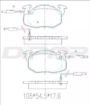 Ditas DFB1154 - Bremžu uzliku kompl., Disku bremzes autospares.lv