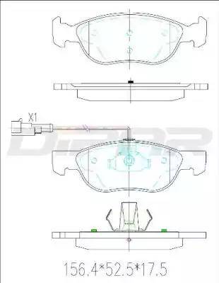 Ditas DFB1132 - Bremžu uzliku kompl., Disku bremzes www.autospares.lv