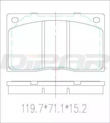 Ditas DFB1386 - Bremžu uzliku kompl., Disku bremzes autospares.lv